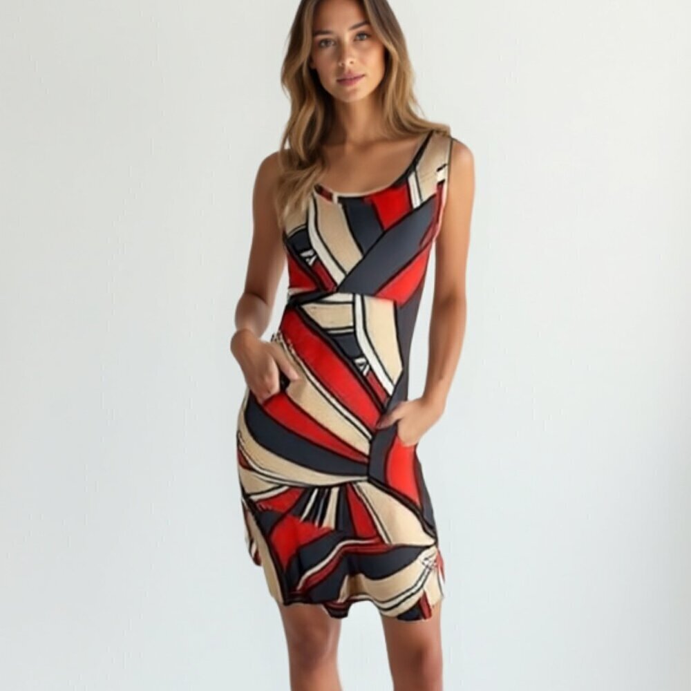 ❤️ Lole Athletic Chic Multi coloured patterned dress XS